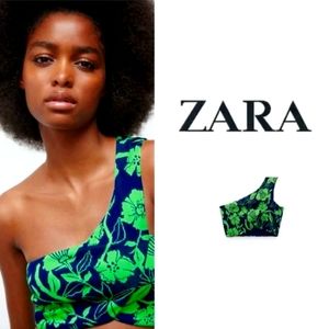 Zara blouse crop one shoulder